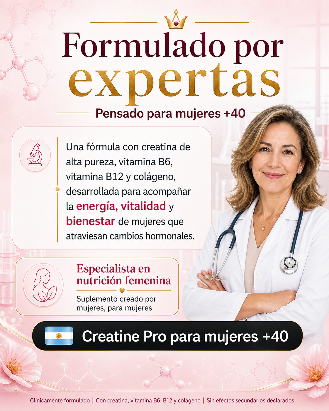 Creatina + Vitaminas B6, B12 + Colágeno