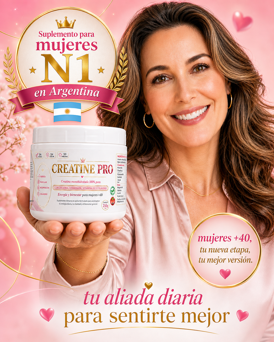 Creatina + Vitaminas B6, B12 + Colágeno